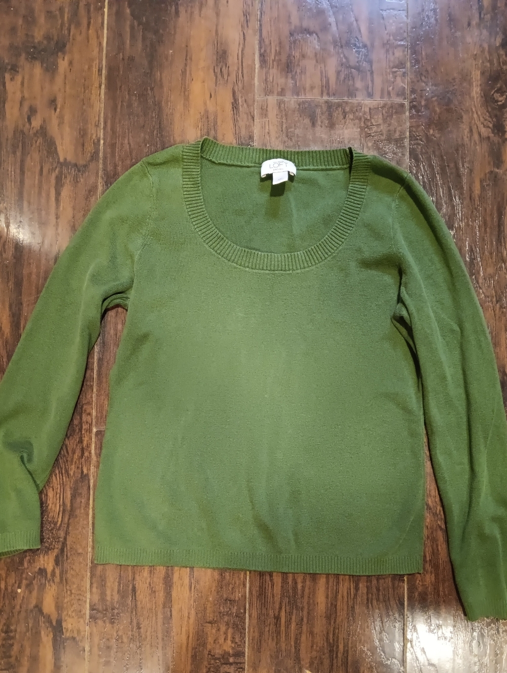 Loft Cotton Sweater Womens Small Or Pmedium Green